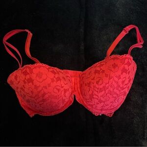 Victoria's Secret Vibrant Red Lace Bra